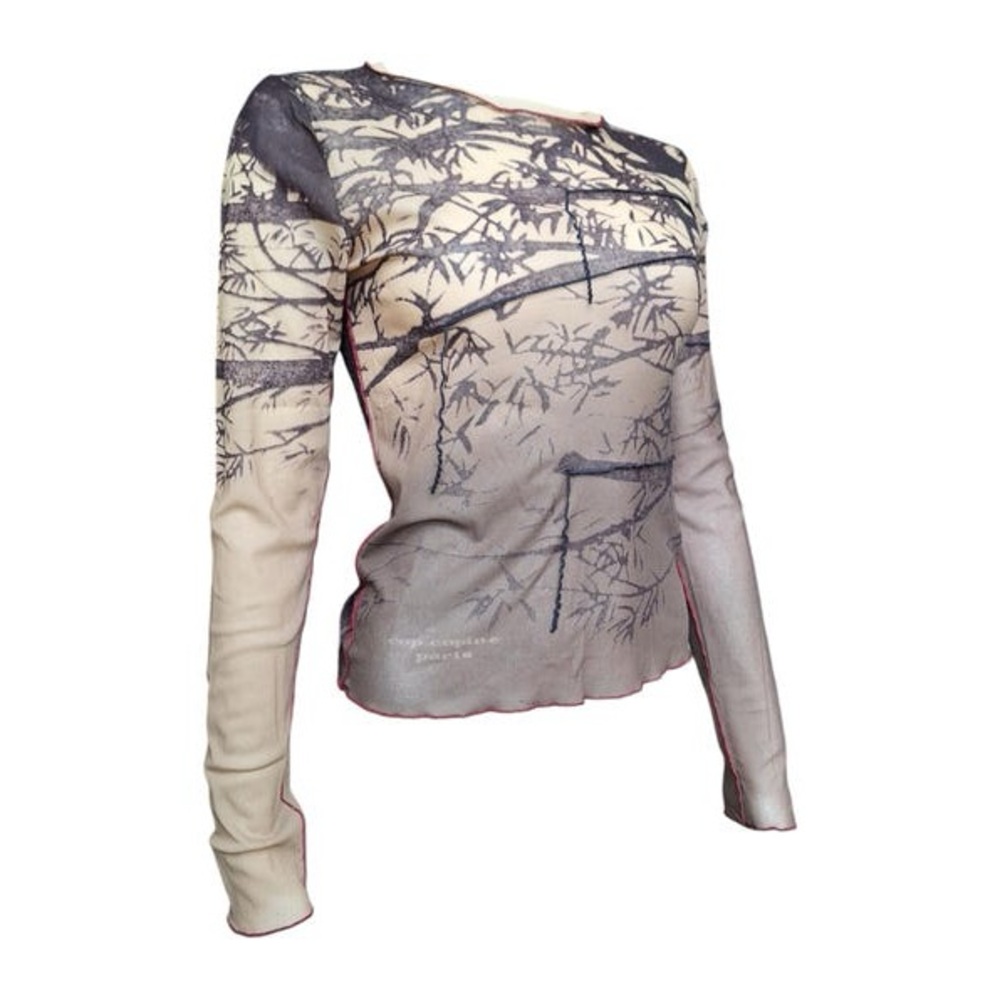 Rare Vintage Cop Copine Trees Mesh Top - Picture 5 of 6